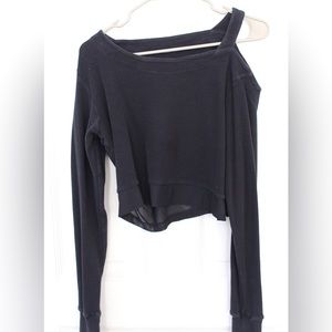 Gymshark Black Cropped Long Sleeve Size Medium